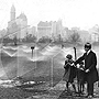 Photo: Central Park sprinkler, 1928, is turned on for the first time.