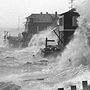 Photo: Puget Sound, 1934: Waves punish the Seattle coastline.